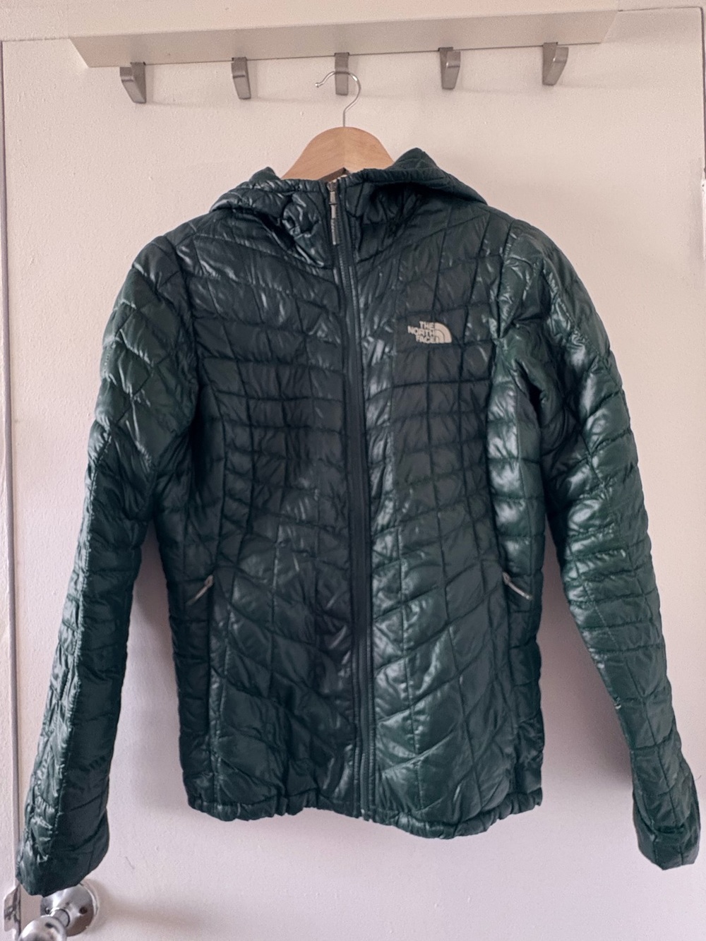 The North Face ThermoBall Hooded Jacket - Forest Green - Size Small